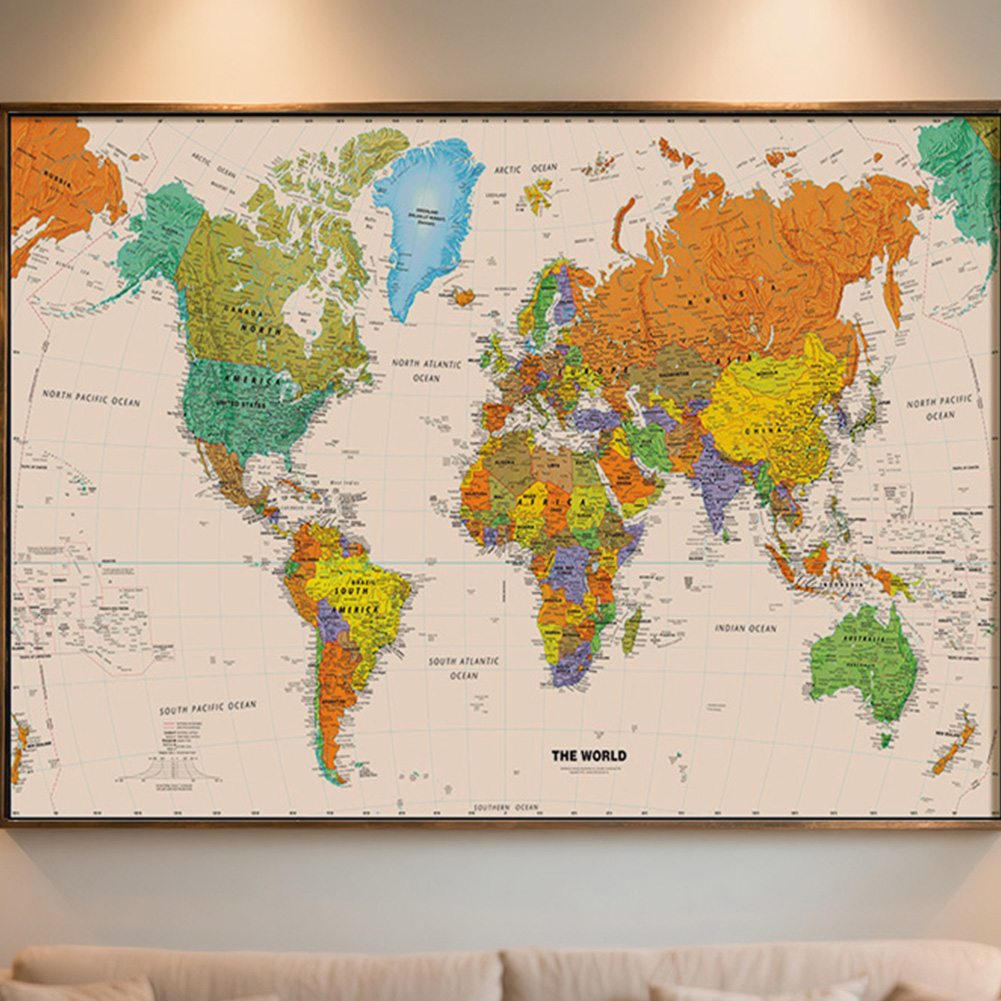 Star Map Poster - 150x100 cm Wereldkaart Poster non-woven Non-geur
