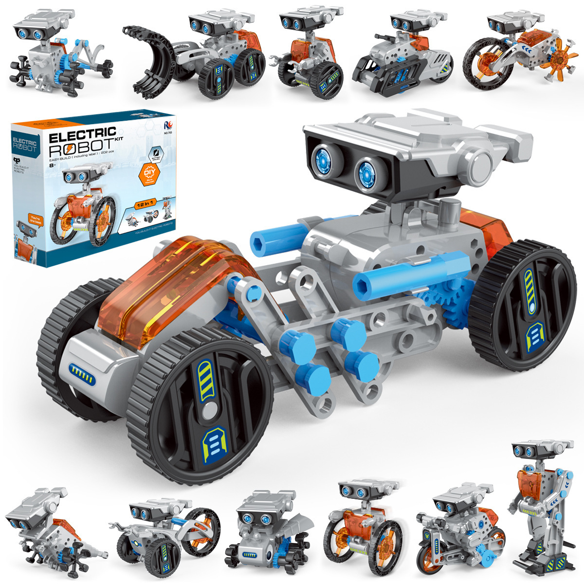 Science Robotics - 12-in-1 wetenschapsexperiment Zonne-robotspeelgoed DIY-gebouw aangedreven leermiddel