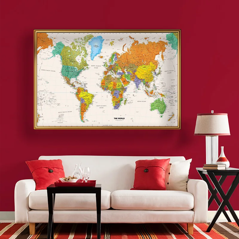 150x100 cm Wereldkaart Poster  - Star Map Poster recensie en prijs