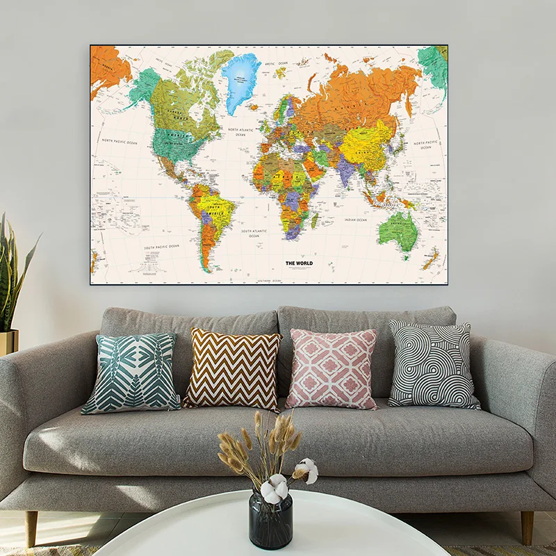 150x100 cm Wereldkaart Poster  - Star Map Poster recensie en prijs