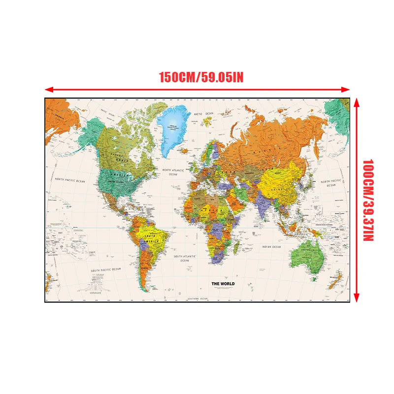 150x100 cm Wereldkaart Poster  - Star Map Poster recensie en prijs