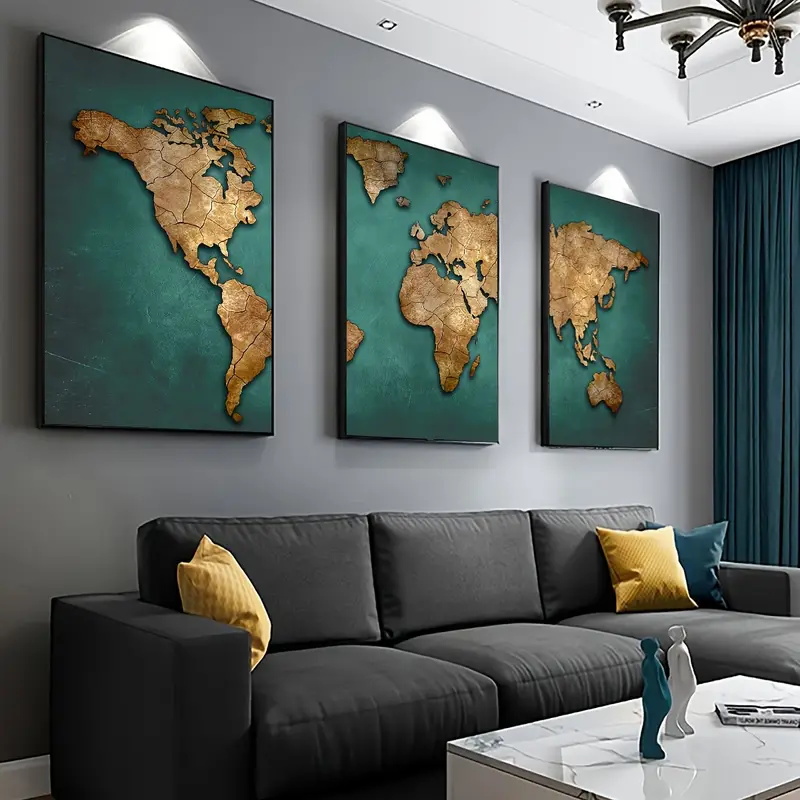 Retro Wereldkaart 3 stks/set C - Star Map Poster recensie en prijs