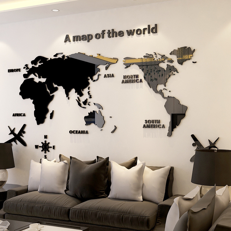 Nordic Wereldkaart Acryl 3d Mu - Star Map Poster recensie en prijs